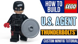 LEGO US AGENT (John Walker) THUNDERBOLTS Custom Minifigure Tutorial