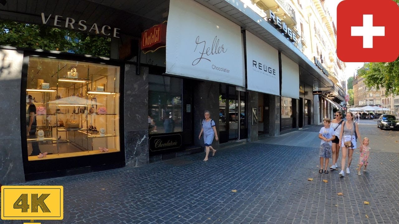 Geneva, Switzerland (Two main shopping streets) Summer【4K】Canton de Genève, Suisse YouTube