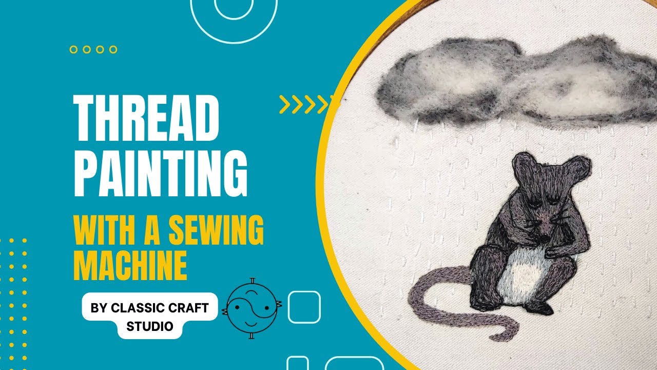 Thread painting with a sewing machine.A free motion embroidery tutorial ...
