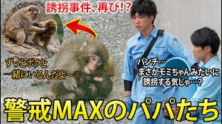 【パンチくん🐵】【誘拐の危機!?】赤ちゃんザルを何時間も離さないパンチ君💦 親友モミちゃんの「誘拐事件」再びかと見守るパパたちもハラハラ…👀 #パンチくん  #市川市動植物園 #punch