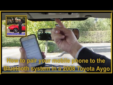 How to pair your mobile phone to the Bluetooth system in a 2008 Toyota Aygo