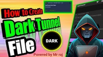 How to Create Dark Tunnel Config File in 2025 | Dark tunnel new config file all sim working।