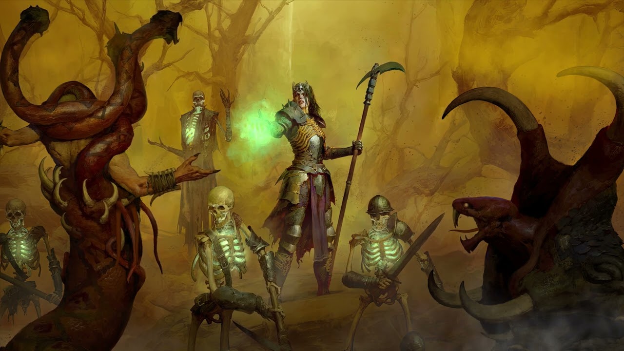 Diablo 4 Immortal necromancer female 4K wallpaper download