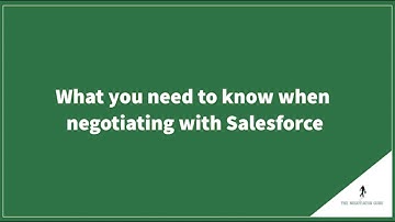 What you need to know when negotiating with Salesforce