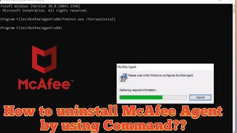 How to uninstall McAfee Antivirus by using command.