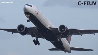 Air Canada - Boeing 777-300 ER - Takeoff at AMS (C-FIUV)