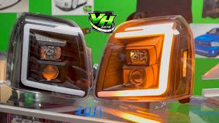 07-14 GMC Yukon / XL "Switchback Sequential C" Headlights 2007 Gmc Yukon Custom Headlights