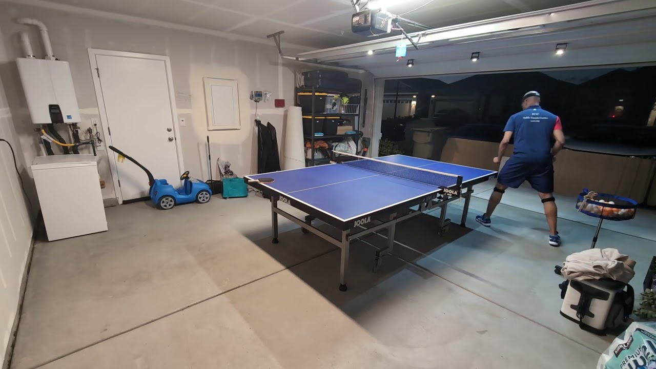 Fake topspin short edge serve