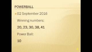 South Africa Powerball results - 02.09.2016