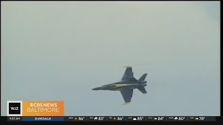 The Blue Angels soar over Annapolis today. Watch Meg and Tim's eventful flights with the squadron