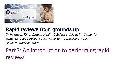 An introduction to performing rapid reviews