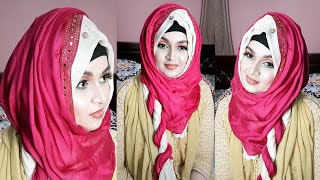 Party Hijab Style with two Hijabs ❤️❤️❤️| Fashionable Hijab Styles ❤️| screenshot 4