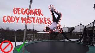 5 Cody Beginner Mistakes on Trampoline (Fix your CODY!)