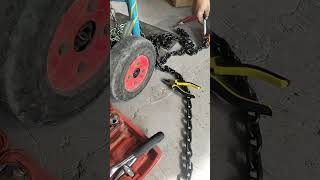 Penggantian Rantai Chain block 2ton X 3mtr menjadi 10mtr menggunakan rantai baja 7mm