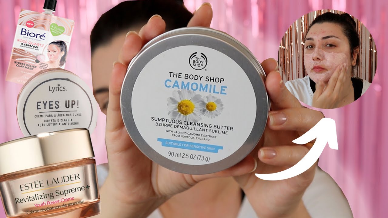 CLEANSING BALM THE BODY SHOP + ROTINA PÓS MAQUIAGEM + TESTANDO SKINCARE