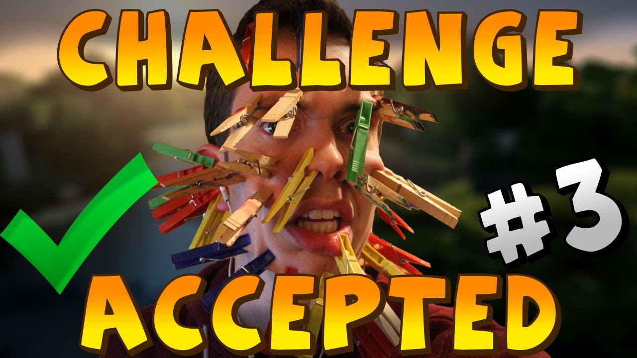 CHALLENGE ACCEPTED! #3 [Clothes Pin Face!]