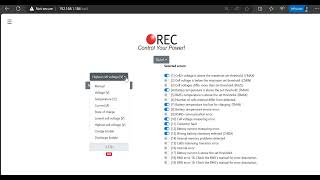 REC BMS outputs configuration using REC Wi-Fi module