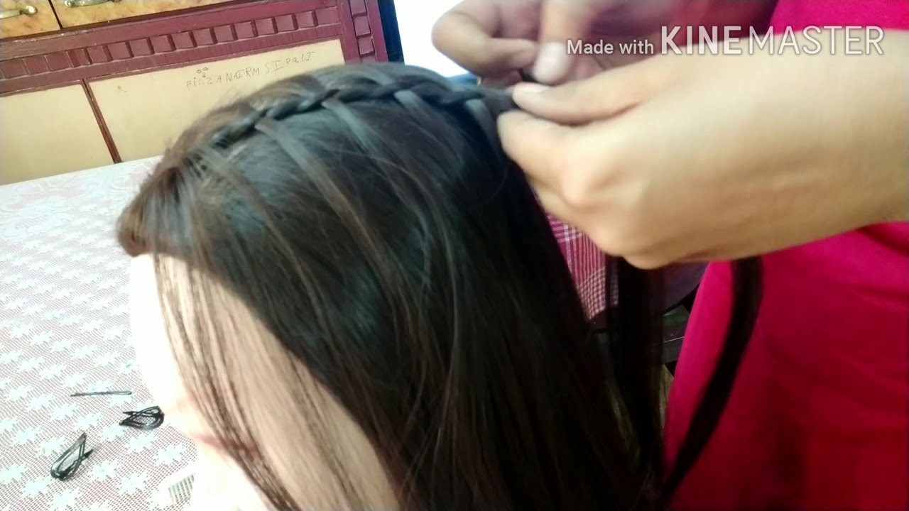 How to do simple Party wear hairstyle for girls - YouTube