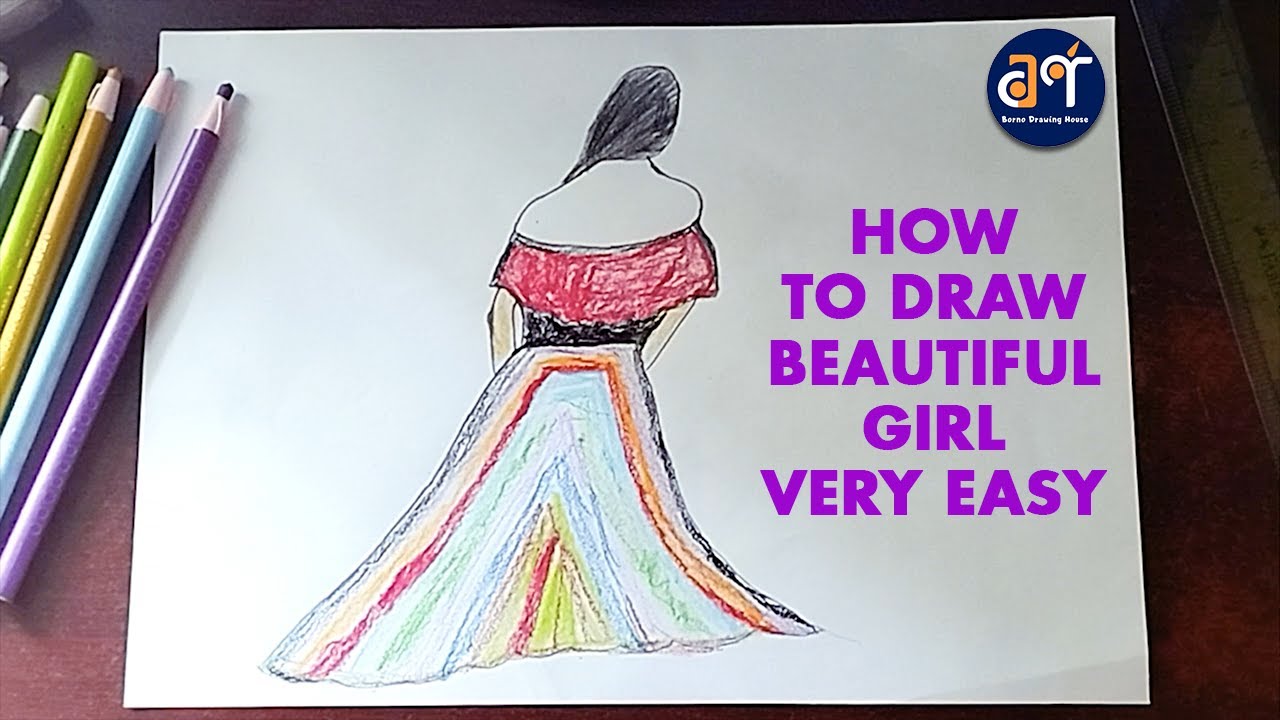 How to draw a beauty girl very easy || Girl Drawing || - YouTube