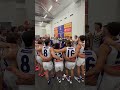 Arlo celebrating the win with dad 🥹