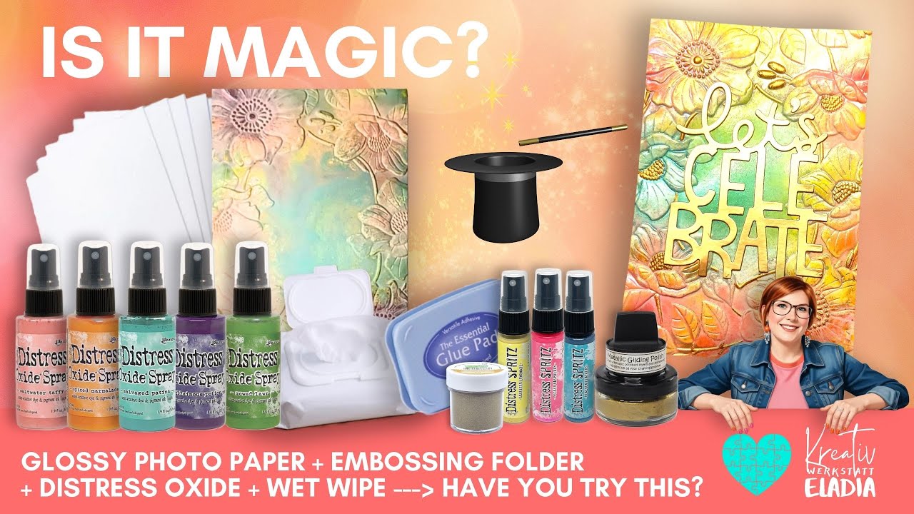 Distress Oxide Spray on Glossy Photo Paper | ✨ Magical Mixed Media Technique