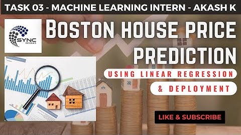 Boston House Price Prediction using Machine Learning & Deployment of Model #bostonhouseprice #akashk