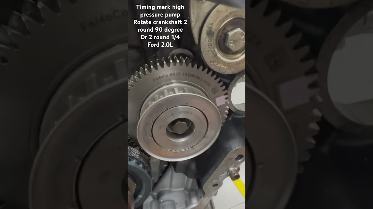 Frd 2.0L high pressure pump timing mark