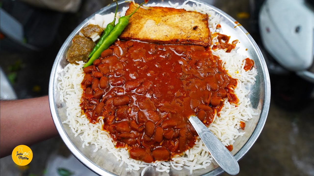 Jammu Famous Baggar Ke Rajma Chawal Rs. 70/- Only l Jammu Street Food | INDIA EAT MANIA