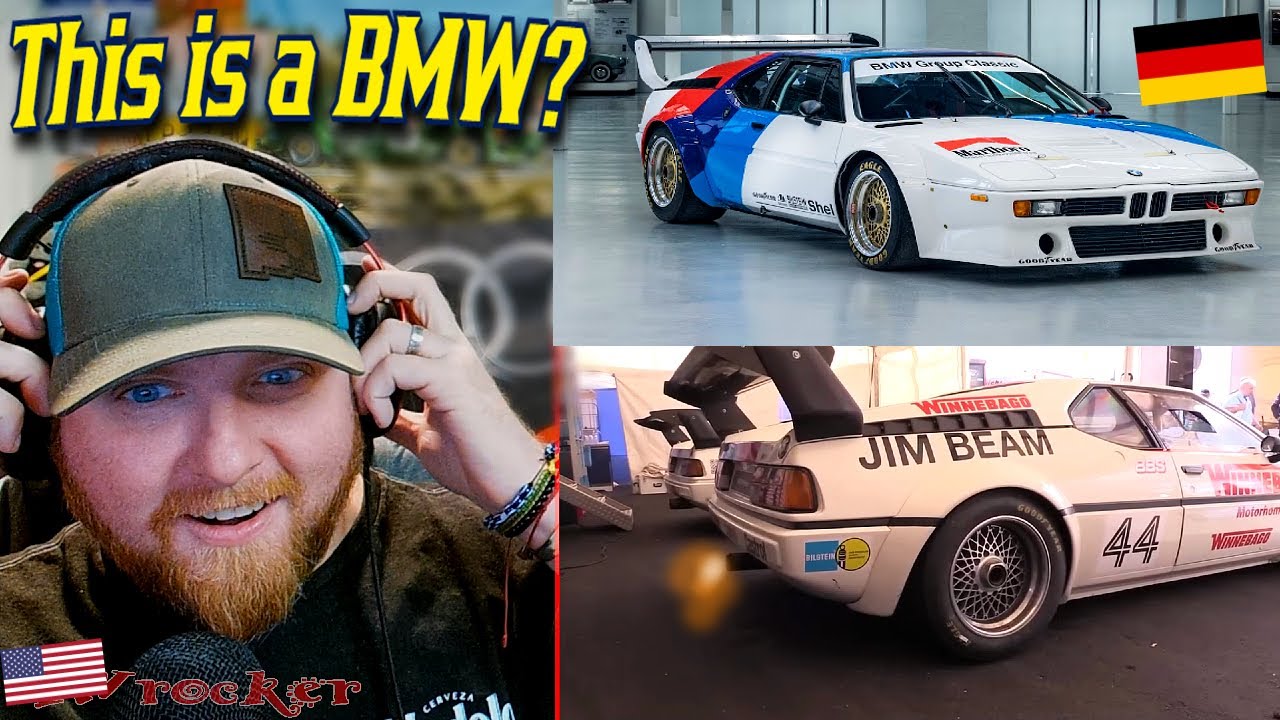 Реакция болельщика NASCAR на звук BMW M1 ProCar, пламя и круги на борту