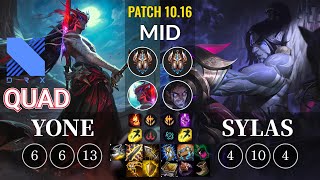 DRX Quad Yone vs Sylas Mid - KR Patch 10.16