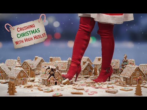 Red High Heel Boots Crushing Christmas! 🥰😘