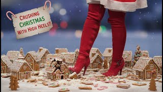 Red High Heel Boots Crushing Christmas
