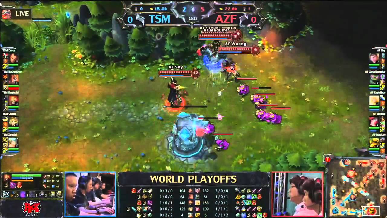 [HD] Game 1 P1 - TSM vs Azubu Frost - Riot Season 2 Finals - Ro8