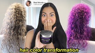 I Tried To Dye Her Hair Purple With No Experience ? | XMONDO color super purple review