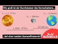 Mathe in XXL: Wie groß ist der Kernschatten bei einer totalen Sonnenfinsternis? ☀️