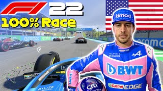 F1 22 - Let's Make Alonso World Champion Again #21: 100% Race USA