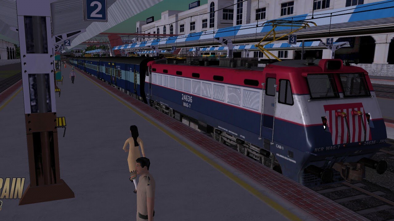 Indian Train Simulator Updated  WAG 7 Tiger Face with Updated  ICF Coach