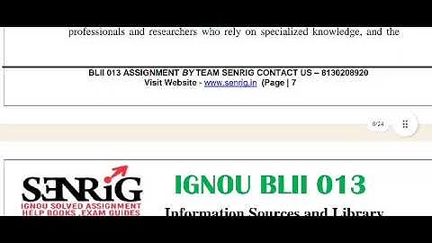 IGNOU BLII 013  Solved Assignment 2024-25 ENGLISH Medium |  IGNOU BA