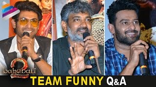 Baahubali 2 Team Funny Q&A Session | Prabhas | Rana | SS Rajamouli | Anushka | #Baahubali2Trailer