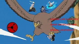 SHINOBILIFE 2 SASUKE'S HAWK SHOWCASE, AND SPAWN LOCATION!!!!!!!!