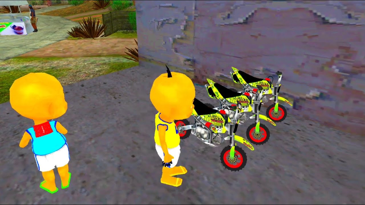 Upin dan ipin naik motor super keren😍