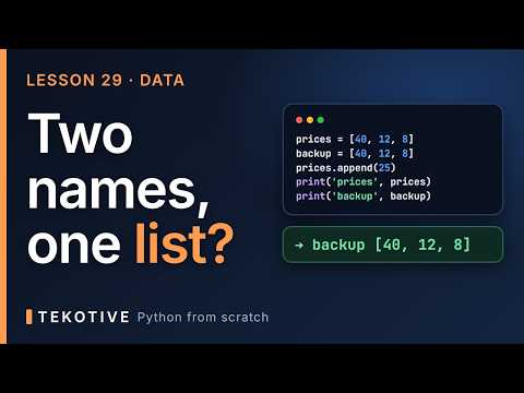 Two names, one list? | Python for Beginners (Lesson 29)