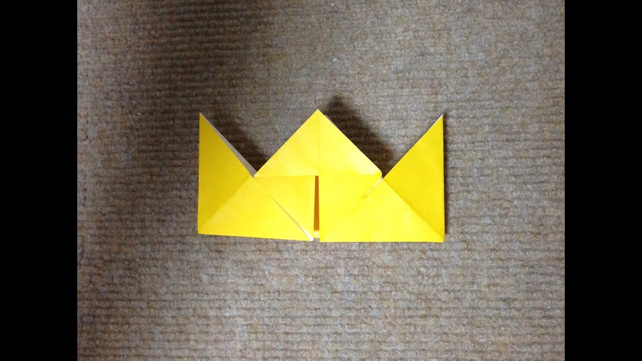 王冠 クラウン 折り紙 折り方 作り方 How To Make A Origami Crown Youtube