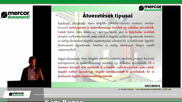 Sági Bence: Ipari csarnokok tűzszakaszolása, vegyes és kombinált átvezetések problémái és megoldásai