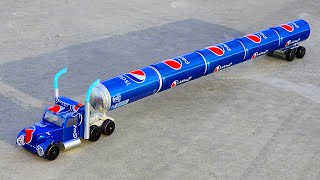 Make Amazing longest Truck With Pepsi Cans - Cars at Home - DIY