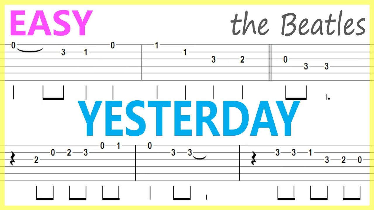 Yesterday Beatles Guitar Solo Tab+BackingTrack Chords Chordify