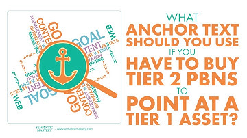What Anchor Text Should You Use If You Have To Buy Tier 2 PBNs To Point At A Tier 1 Asset?