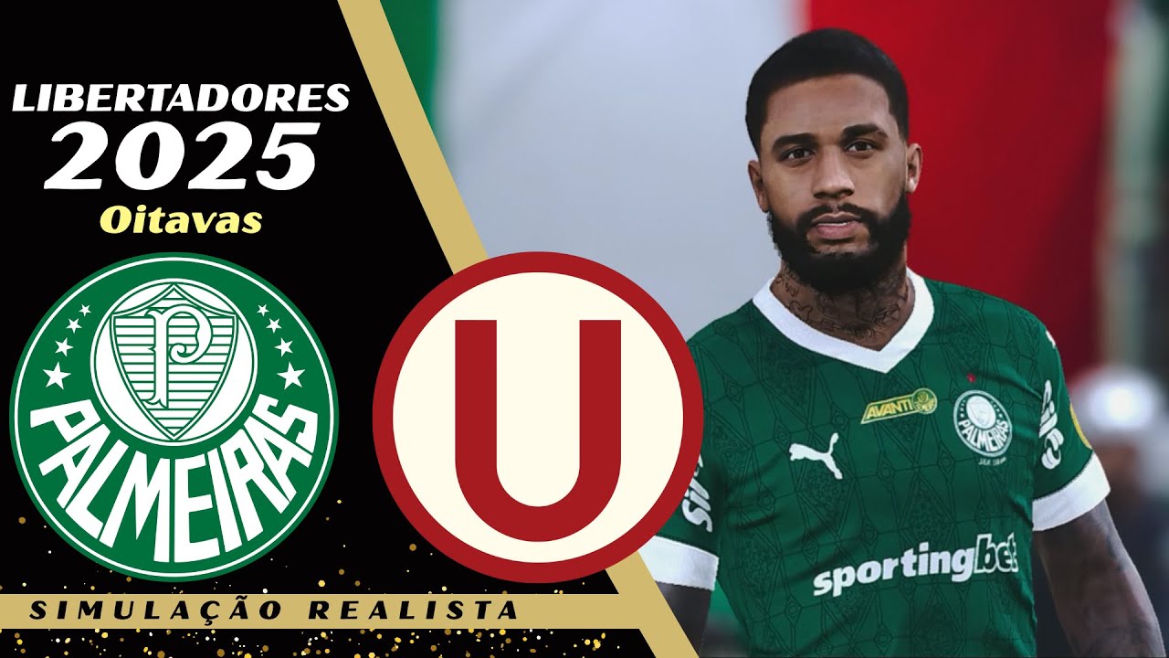 PALMEIRAS x UNIVERSITARIO | Libertadores 2025 Oitavas de Final | Simulação Pes 2021