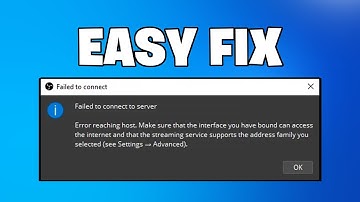 How To Fix OBS Failed To Connect To Server Error - NEW 2025✅