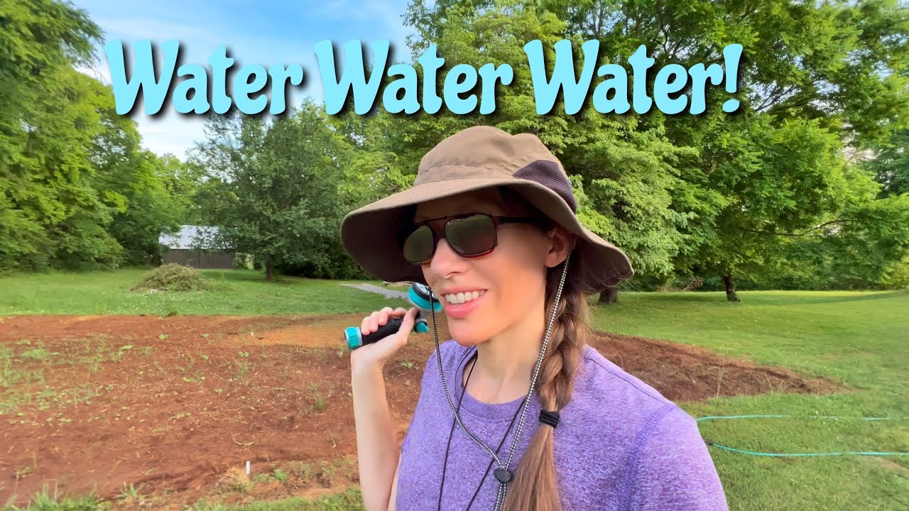 Planting Monkey Grass, watering, and weeding the gardens! | Vlog